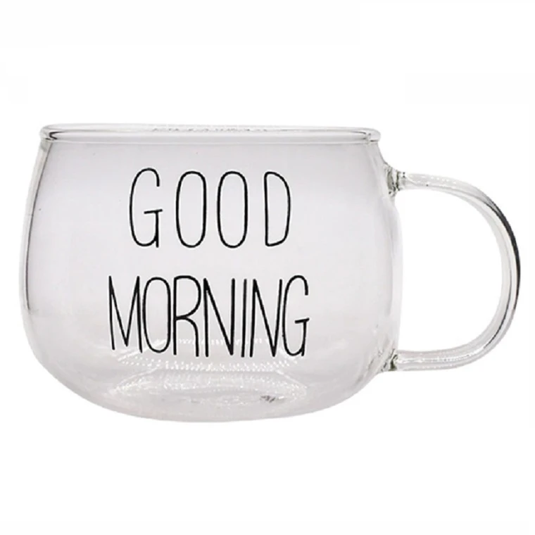 لیوان پیرکس مدل GOOD MORNING