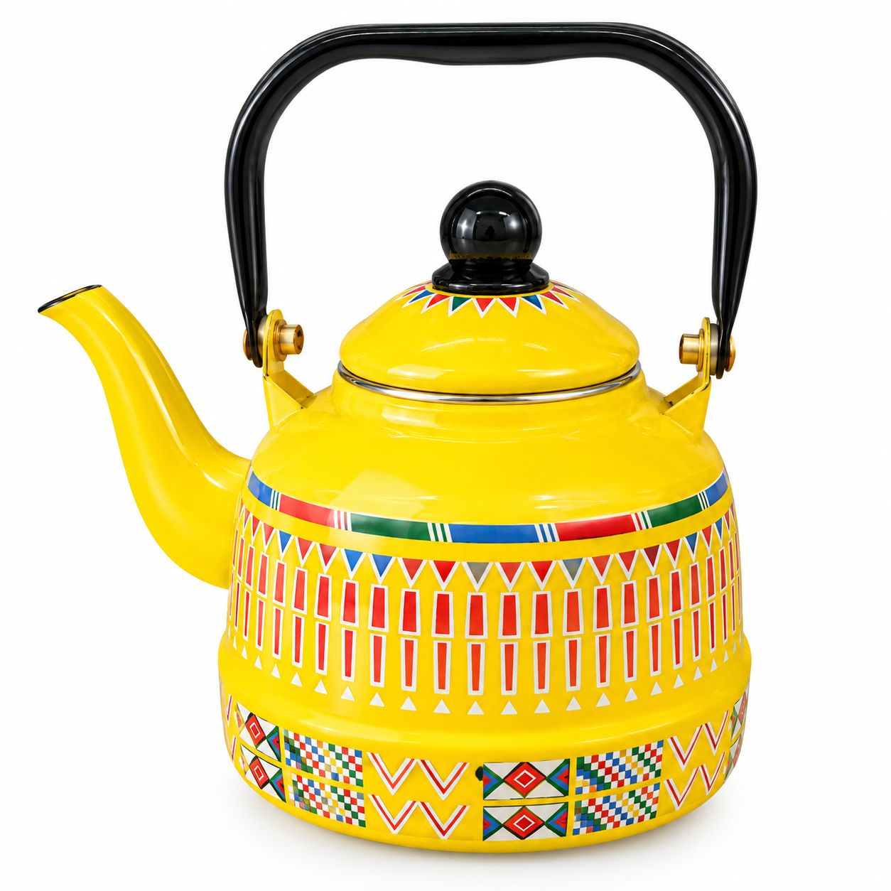کتری لعابی طرح دار